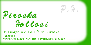 piroska hollosi business card